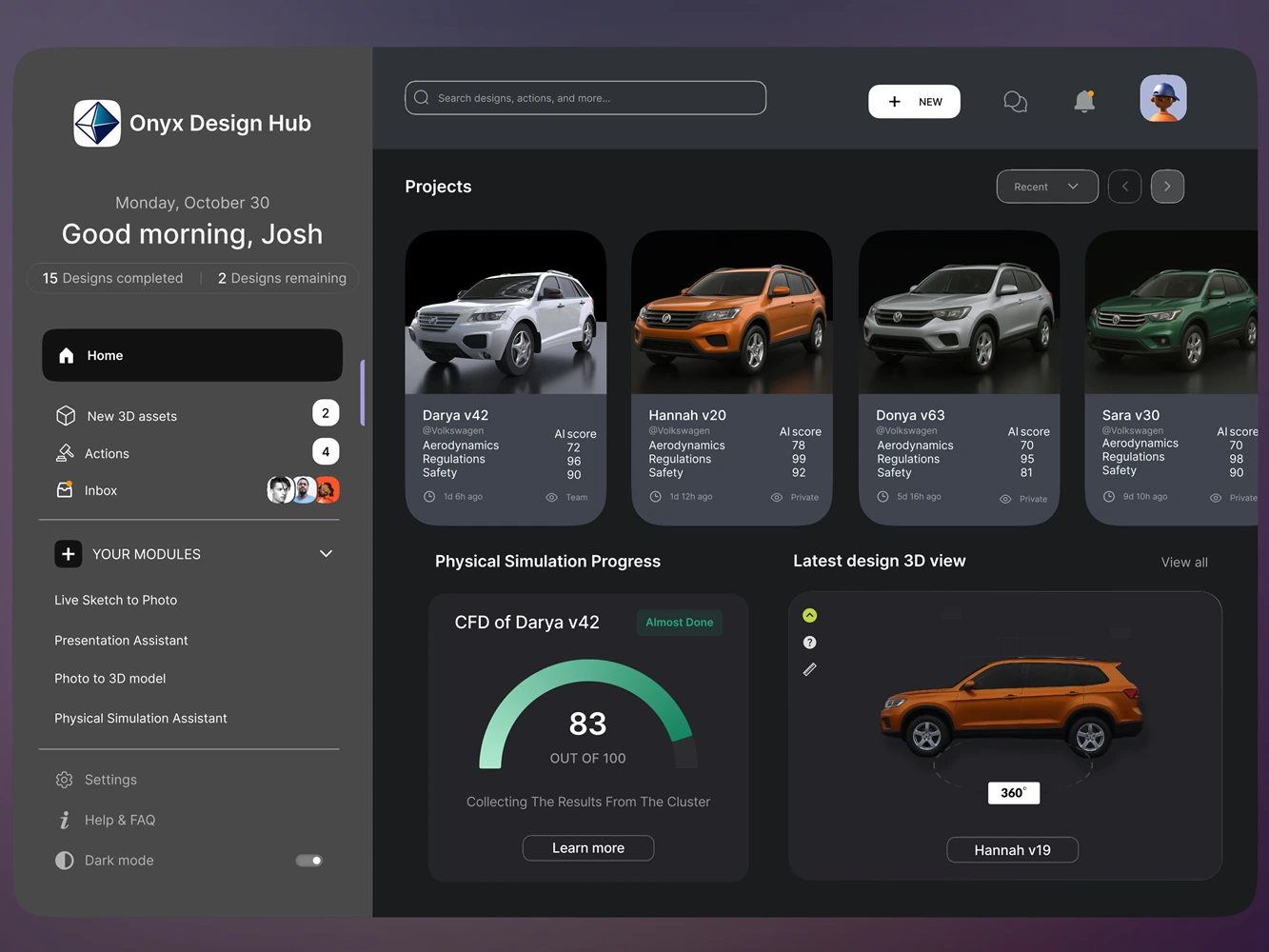 Onyx Dynamics Platform UI